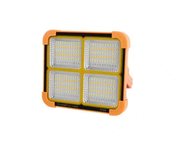 پروژکتور شارژی خورشیدی KY-300W ظرفیت 300 وات با پاور بانک