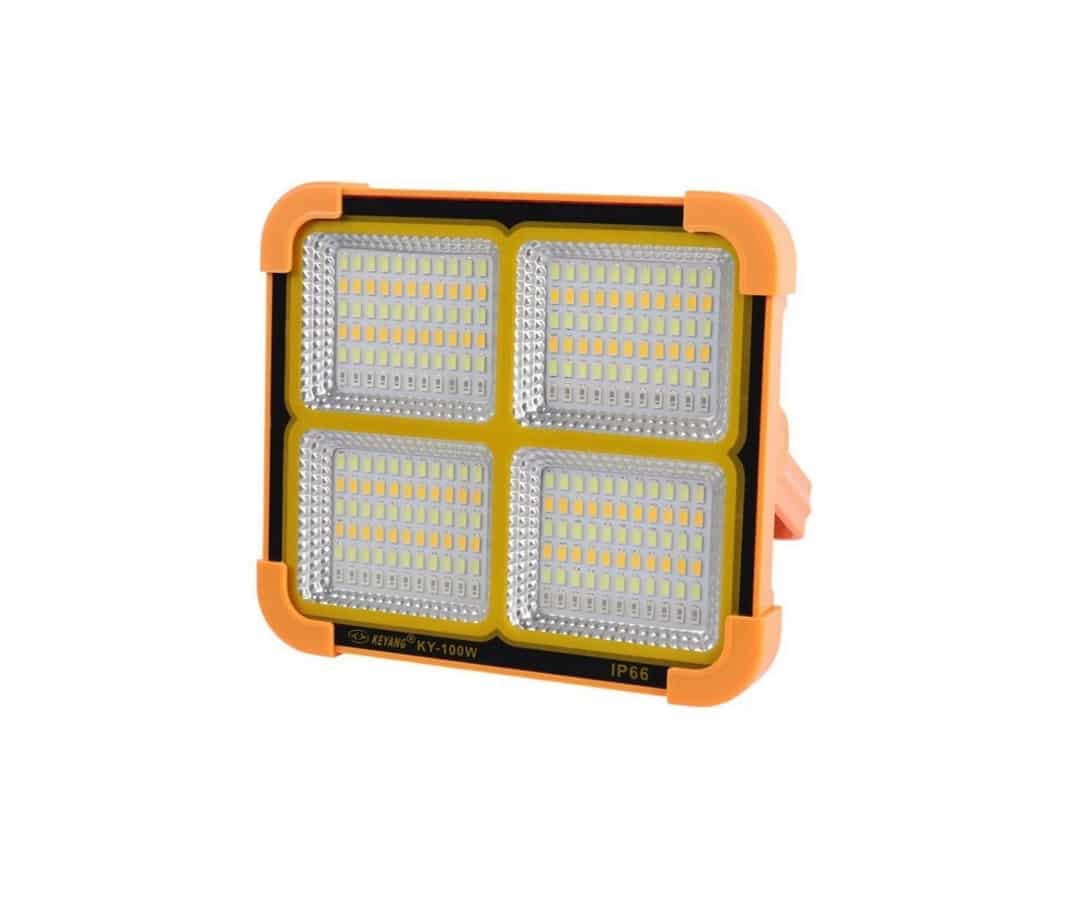 پروژکتور شارژی خورشیدی KY-300W ظرفیت 300 وات با پاور بانک